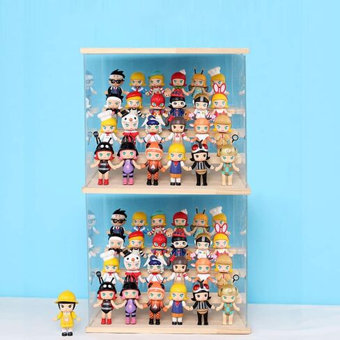 Nynelly Acrylic Display Case for Collectibles, 5 Tier Clear Rock Display Case Stand, Assemble Countertop Display Box Storage Showcase for Mini Funko Pop Figures Collectibles Toys,Pink in Kuwait