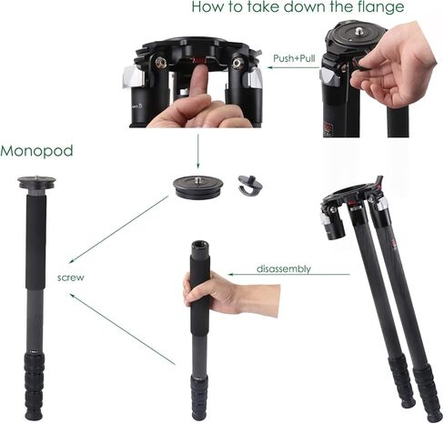 OBO V880A حامل ثلاثي من ألياف الكربون للصيد 4 أقسام 34.4 مم 1520 مم أسود in Kuwait