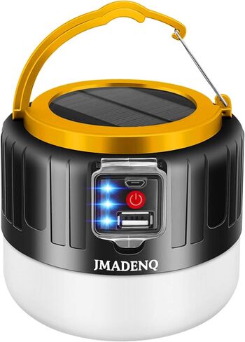 2023 Upadte Solar Lantern Flashlights لشحن الهاتف، فانوس تخييم LED قابل لإعادة الشحن عبر USB، قابل للطي ومحمول لحالات الطوارئ والأعاصير وانقطاع التيار الكهربائي والعواصف (w000-9886) in Kuwait