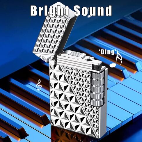 ولاعات لهب ناعمة ولاعة سيجار لهب تقليدية مع قرص لهب قابل للتعديل، بكرة إشعال عمودية جيدة للهدايا في الهواء الطلق والتخييم والمشي لمسافات طويلة وصيد الأسماك وشمعة المغامرة (Silver03) in Kuwait