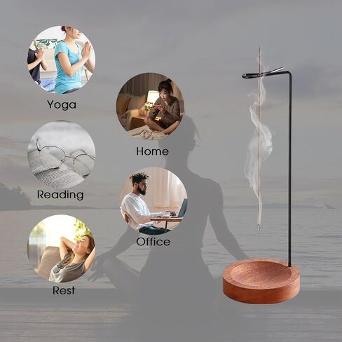 Simcat Backflow Incense Burner، حامل بخور الشلال مع 20 مخروط بخور خلفي و 30 عصا بخور، 1 حصيرة، 1 ملاقط، حامل بخور الفيل السيراميكي للعصي ديكور المنزل المكتبي in Kuwait