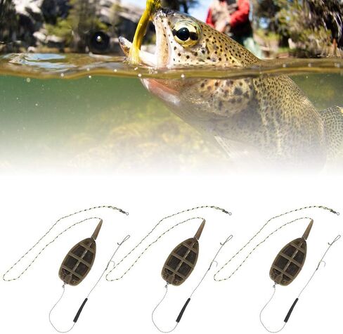 وحدة تغذية لصيد سمك الشبوط من ليزالوكي، 3 عبوات من النمط الاوروبي لصيد الاسماك المضمنة معدات صيد سمك الشبوط ملحقات صيد الاسماك in Kuwait