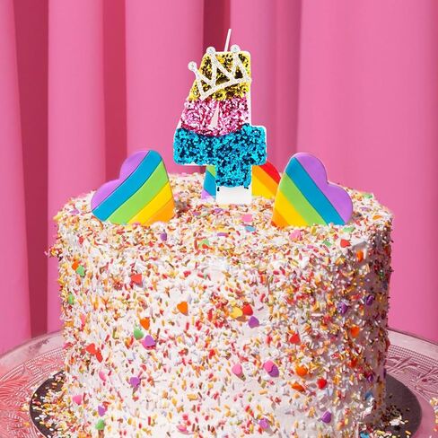 شموع أرقام عيد الميلاد من UVTQSSP مقاس 2.76 سم من الألماس الأزرق، زينة أعلى الكعكة لمستلزمات حفلات الزفاف والذكرى السنوية، رقم الثلج 6 in Kuwait