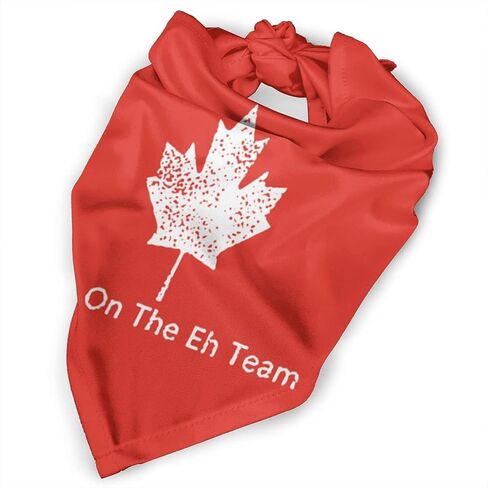 وشاح للكلاب الكندية مطبوع عليه I'm On The Eh Team Canada، وشاح مثلث للكلاب الصغيرة والمتوسطة والكبيرة والقطط والحيوانات الأليفة in Kuwait