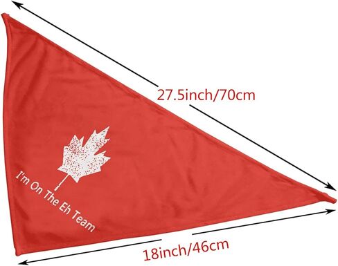 وشاح للكلاب الكندية مطبوع عليه I'm On The Eh Team Canada، وشاح مثلث للكلاب الصغيرة والمتوسطة والكبيرة والقطط والحيوانات الأليفة in Kuwait