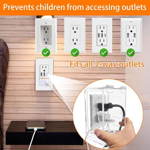 Switch Cover,Baby Proof Light Outlet Covers,Child Safety Switch Plate Guard,Wall Plug Box,Kids Electrical Protector Box Fits All Outlet 4.95" H X 3.35" W X 1.77" D or Smaller (1 Pack) in Saudi Arabia