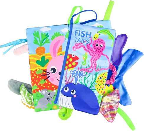 كتاب هابافيس بيبي فيرست من القماش الناعم، ألعاب تعليمية حسية مبكرة للأولاد والبنات، ألعاب استحمام، كتب مجعدة تعمل باللمس والملمس in Kuwait