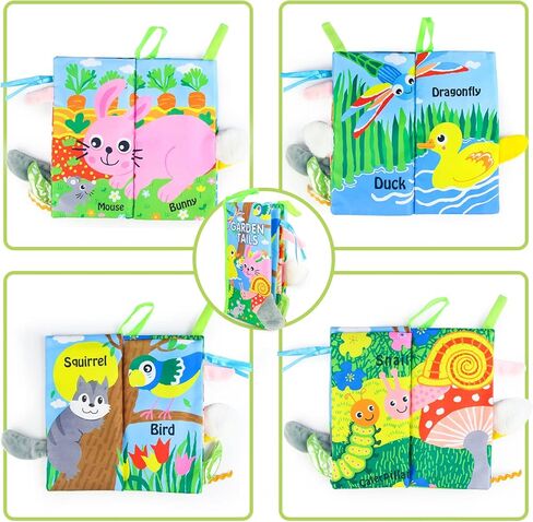 كتاب هابافيس بيبي فيرست من القماش الناعم، ألعاب تعليمية حسية مبكرة للأولاد والبنات، ألعاب استحمام، كتب مجعدة تعمل باللمس والملمس in Kuwait