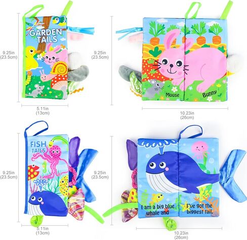 كتاب هابافيس بيبي فيرست من القماش الناعم، ألعاب تعليمية حسية مبكرة للأولاد والبنات، ألعاب استحمام، كتب مجعدة تعمل باللمس والملمس in Kuwait