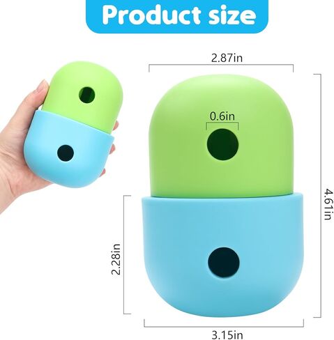 HGPOKLVT لغز تسنين الحيوانات الأليفة كرة الكلب، لعبة تدريب الذكاء، وحدة تغذية متسربة، لمبة متسربة، لعبة للقطط من السيليكون للطعام البطيء in Kuwait