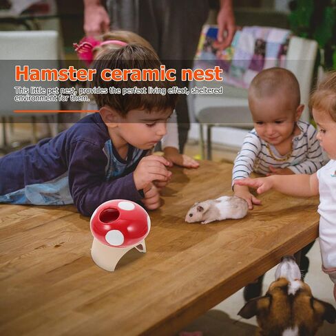 1Pc Hamster Hideout Hamster Bathtub Hamster Sand Bath Hamster House Hamster Hide Hamster Cooling Bed Ceramic Hamster Hideout Cage Critter Bath House Cave for Hamsters in Saudi Arabia