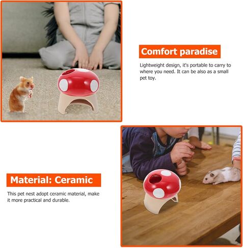 1Pc Hamster Hideout Hamster Bathtub Hamster Sand Bath Hamster House Hamster Hide Hamster Cooling Bed Ceramic Hamster Hideout Cage Critter Bath House Cave for Hamsters in Saudi Arabia