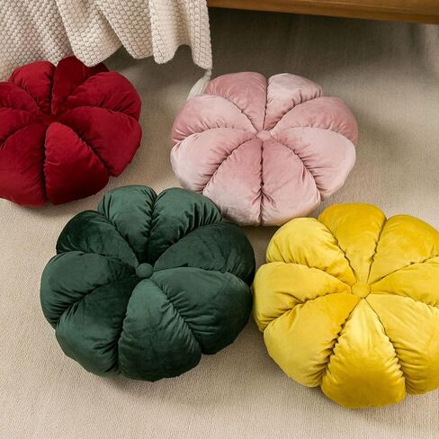 HWOUGINY Flower Pillow Cushion Round Decorative Throw Pillow for Couch Bedroom Flower-Shaped Floor Cushion for Girls Kids (Pink, 15.7") in Saudi Arabia