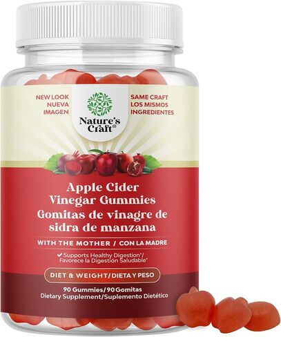 Gomitas ACV de Vinagre de Sidra de Manzana - Súpercomida Infusionada ACV Gomitas de Vitaminas para Adultos para Apoyo al Sistema Digestivo para una del Sistema Inmunitario y una Piel Brillante in Saudi Arabia