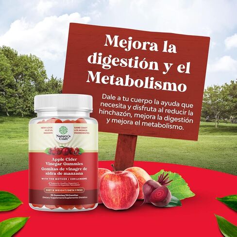 Gomitas ACV de Vinagre de Sidra de Manzana - Súpercomida Infusionada ACV Gomitas de Vitaminas para Adultos para Apoyo al Sistema Digestivo para una del Sistema Inmunitario y una Piel Brillante in Saudi Arabia