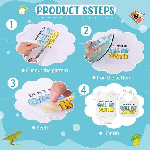 Breathffy 40 Pcs Iron on Decals Baby Shower Games White Baby Bibs Bodysuit Iron on Transfers Include 24 Funny Iron on Decals 8 Baby Bibs 8 Newborn Bodysuit for Baby Shower Gender Reveal Party in Saudi Arabia