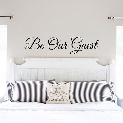 My Vinyl Story - Be Our Guest - Large Wall Decals for Door Family Decal Quote Word Sayings Sticker Sign Family Decor Removable Vinyl for Office Guest Room Home 36x9 Inches in Saudi Arabia
