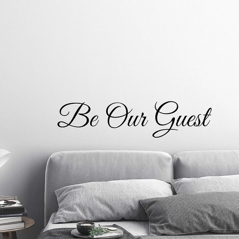 My Vinyl Story - Be Our Guest - Large Wall Decals for Door Family Decal Quote Word Sayings Sticker Sign Family Decor Removable Vinyl for Office Guest Room Home 36x9 Inches in Saudi Arabia