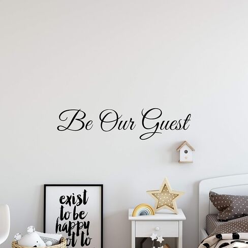 My Vinyl Story - Be Our Guest - Large Wall Decals for Door Family Decal Quote Word Sayings Sticker Sign Family Decor Removable Vinyl for Office Guest Room Home 36x9 Inches in Saudi Arabia