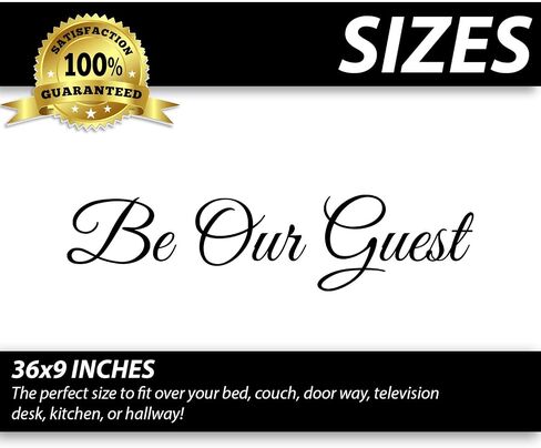 My Vinyl Story - Be Our Guest - Large Wall Decals for Door Family Decal Quote Word Sayings Sticker Sign Family Decor Removable Vinyl for Office Guest Room Home 36x9 Inches in Saudi Arabia