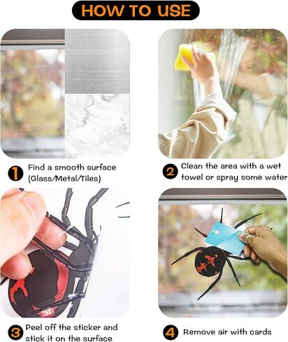 Halloween Decorations 90 PCS Halloween Window Clings Decals for Window Glass Decorations Halloween Glass Decals for Party Decorations Bat Spider Haunted Hous Spooky Door Stickers, 7.87 x 11.81 inches in Kuwait