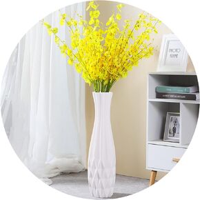 KSYGINXD White Floor Vase 24 Inches Tall, Decorative Large Ceramic Vase for Living Room, Tall Flower Holder for Home Décor Dried Flower Arrangement Housewarming Office