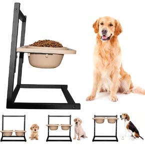 Mikicharm Elevated Dog Bowl Stand, Spill Proof and Adjustable, for Large and Medium Sized Dogs in Saudi Arabia
