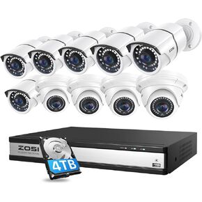ZOSI 2Pack 5MP Add-on POE IP Security Camera مع كابلات إيثرنت كاميرا رصاصة خارجية مع رؤية ليلية 120 قدمًا، مقاومة للطقس IP66، مسجل ZOSI PoE NVR متوافق (الطراز: ZR08EN، ZR08DN، ZR08PN، ZR16DK)