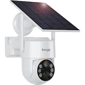 2.5K Solar Security Camera Wireless Outdoor, 4MP HD Color Night Vision and 6 Spotlights Battery Powered Cameras with App Control, 2.4GHz WiFi, PIR Detection, 2-Way Audio, IP66, SD/Cloud Storage in Kuwait