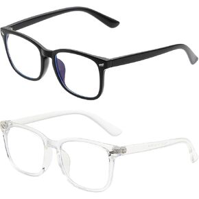 نظارات تحجب الضوء الأزرق للأطفال من Teumire للأولاد والبنات ألعاب الكمبيوتر مربعة نظارات TR90 غير قابلة للكسر عبوة من قطعتين in Kuwait