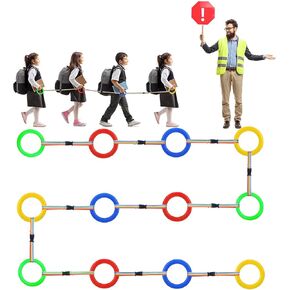 Berlune 24 Pack Toddlers Walking Ropes for Kids Colorful Preschool Rope for Walking in Line Safety Loops Detachable Transition Wrist Leash for Children's School Kindergarten Daycare Outdoor Supplies in Saudi Arabia