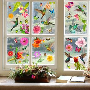 Rakkisute Anti-Collision Window Decals for Bird Strikes Vivid Hummingbird Window Stickers for Bird Strike Window Decal to Protect Bird from Window Collision Window Clings for Bird Strikes in Kuwait