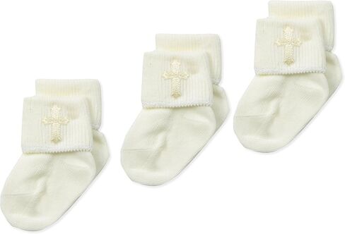 Jefferies Socks Unisex-Baby Newborn Christening Turn Cuff Socks 3 Pair Pack in Saudi Arabia