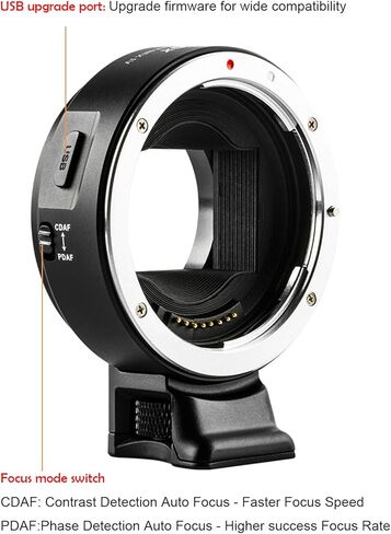 Viltrox EF-NEX IV التحكم في فتحة عدسة التركيز التلقائي، إرسال EXIF ​​مع CDAF PDAF Swift لعدسة Canon EF/EF-S إلى Sony A9 A7RIII A7RII A7III A7II A6300 A6500 A6400 E-Mount Camera in Kuwait