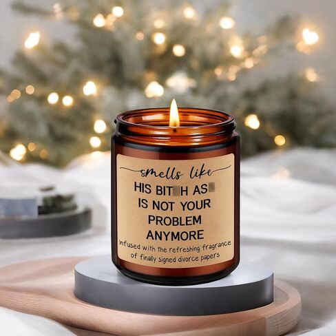 GSPY Lavender Scented Candles - Divorce Gifts for Women - Divorce Candle, Break up Gifts, Divorced Gifts for Women - Funny Gifts for Newly Divorced Woman, Her, Best Friend, Coworker, Sister in Saudi Arabia