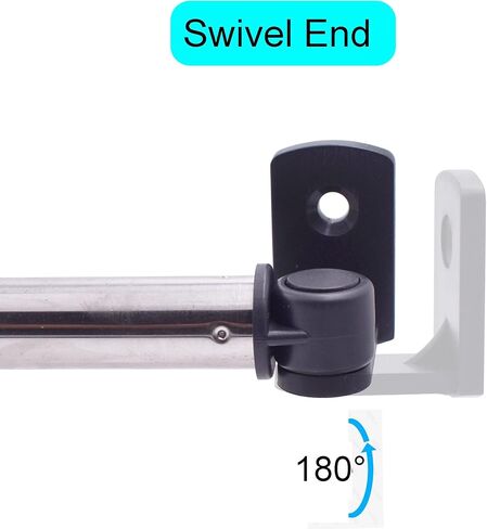 YYST Type A 16" to 28" Inside The Window Frame Curtain Rod Inside Mount Curtain Rod Sash Rod Cafe Rod Type A W Screws (Black-2) in Saudi Arabia