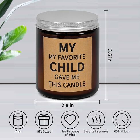Gifts for Mom Scented Candles Gifts for Dad-My Favorite Child Gave Me This Candle, Funny Birthday Gift for Mom Women Christmas Gift Natural Soy Candle 8 oz Bluebell in Kuwait
