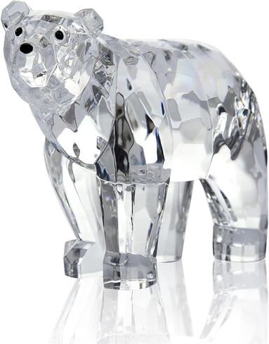 Acrylic Bear Figurine Cute Animal Home Decor Not Crystal Decorations for Bookshelf Dinner Table and Desk (B) in Saudi Arabia