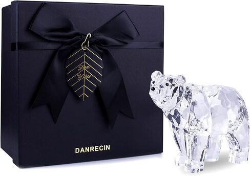 Acrylic Bear Figurine Cute Animal Home Decor Not Crystal Decorations for Bookshelf Dinner Table and Desk (B) in Saudi Arabia