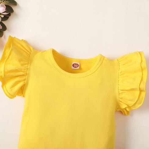 Magic Park 0-24M Infant Girl Romper Baby Girls Solid Color Bodysuit Toddler Ruffle Jumpsuit Shirts Casual Tops Baptism Shirt in Saudi Arabia