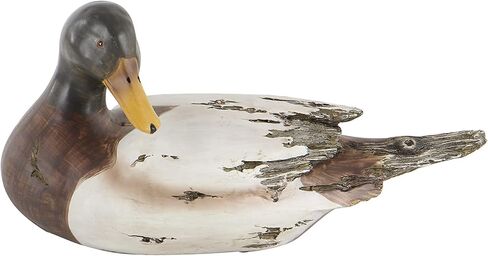 Deco 79 Polystone Duck Decorative Sculpture Home Decor Statues, Set of 2 Accent Figurines 14", 12"W, Beige in Saudi Arabia