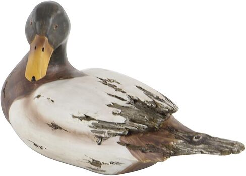 Deco 79 Polystone Duck Decorative Sculpture Home Decor Statues, Set of 2 Accent Figurines 14", 12"W, Beige in Saudi Arabia