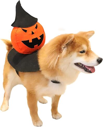 BESFAN Dog Halloween Costumes - Holiday Pet Costume - Pumpkin Felt Coat with Velcro Strap for Medium to Large Size Dog in Kuwait