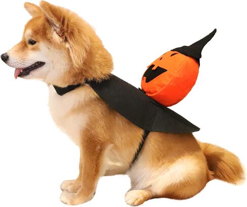 BESFAN Dog Halloween Costumes - Holiday Pet Costume - Pumpkin Felt Coat with Velcro Strap for Medium to Large Size Dog in Kuwait
