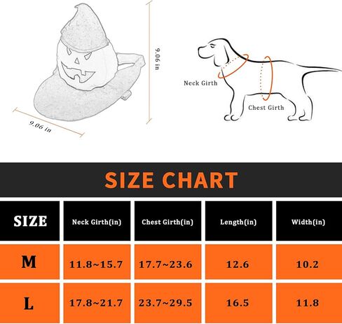 BESFAN Dog Halloween Costumes - Holiday Pet Costume - Pumpkin Felt Coat with Velcro Strap for Medium to Large Size Dog in Kuwait
