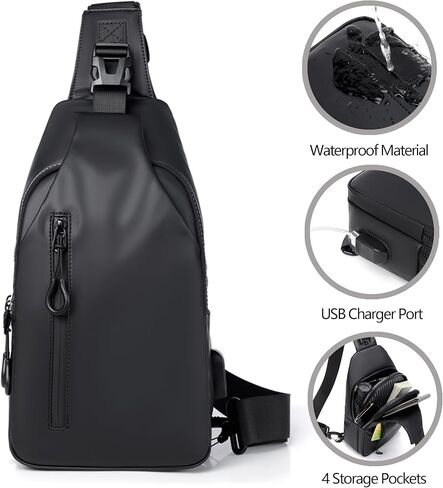 حقيبة ظهر IMAGERIO Crossbody Sling للنساء والرجال، حقيبة كتف وحقيبة صدر وحقيبة نهارية للسفر والمشي لمسافات طويلة وفي الهواء الطلق in Kuwait