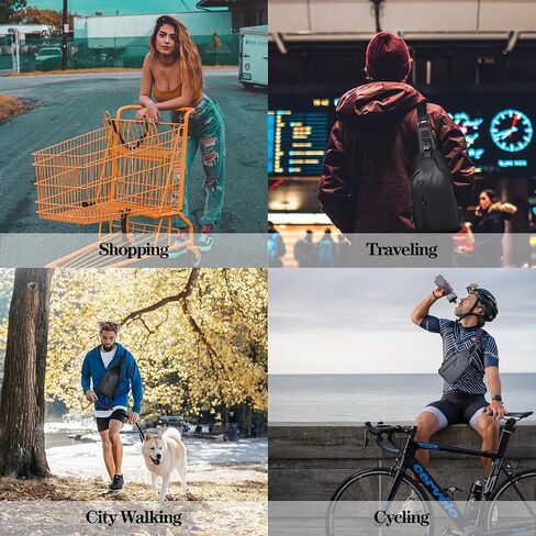 حقيبة ظهر IMAGERIO Crossbody Sling للنساء والرجال، حقيبة كتف وحقيبة صدر وحقيبة نهارية للسفر والمشي لمسافات طويلة وفي الهواء الطلق in Kuwait