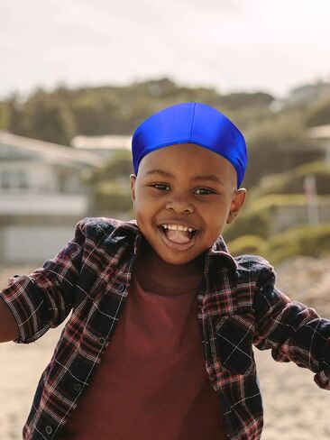 2 Pieces Silky Satin Baby Durags Kids Satin Durag Caps Headwraps with Long Tail and Wide Straps for 360 Waves in Saudi Arabia