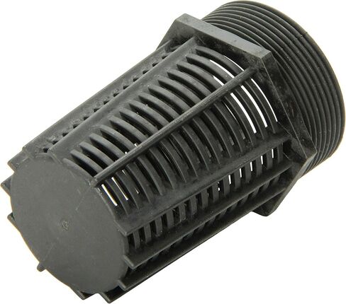 Lifegard Aquatics Threaded Suction Overflow Strainer for Fish Aquariums – High-Impact Resistant Black PVC – Space Saver Strainer to Extend Past the Bulkhead – Reduces Pump Damage – 2 Inch in Saudi Arabia