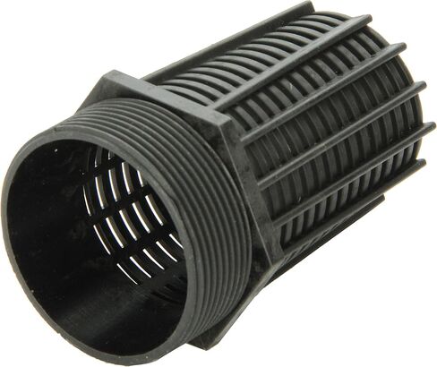 Lifegard Aquatics Threaded Suction Overflow Strainer for Fish Aquariums – High-Impact Resistant Black PVC – Space Saver Strainer to Extend Past the Bulkhead – Reduces Pump Damage – 2 Inch in Saudi Arabia
